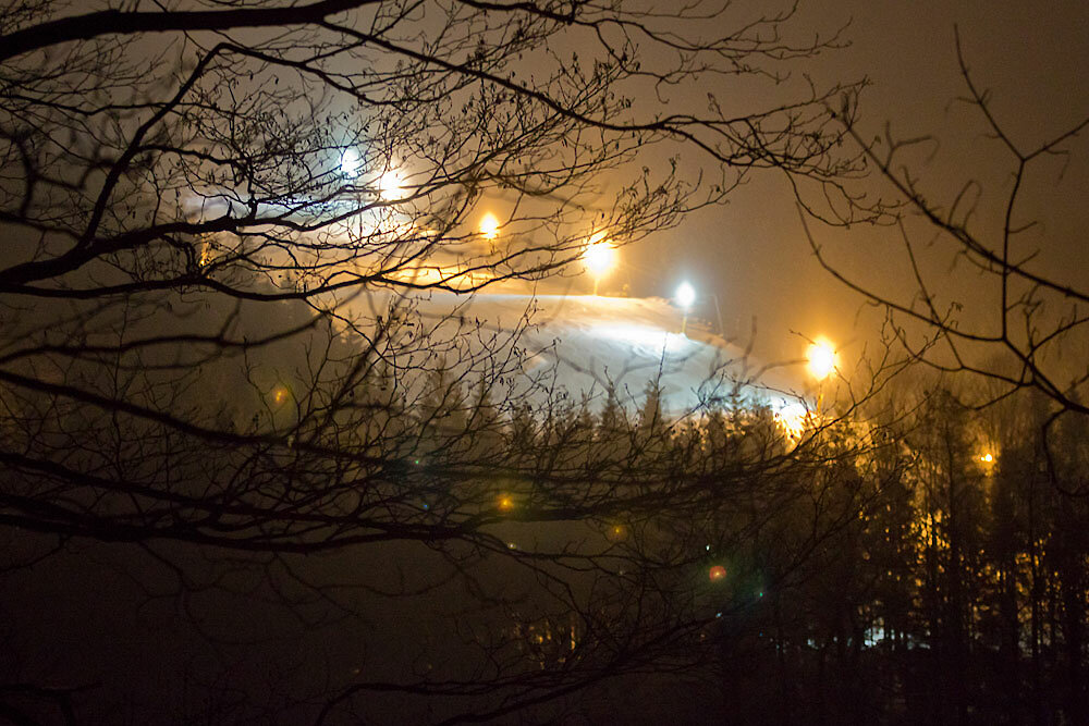 Flutlicht-Skifahren im Bayerischen Wald am Riedlberg